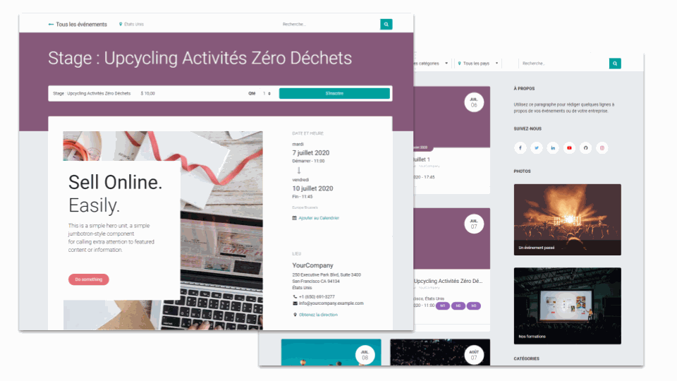 Odoo • une photo avec une légende