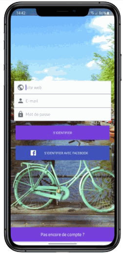 Interface de connexion mobile Interface de connexion mobile