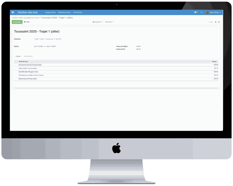 Gestion des trajets Gestion des trajets